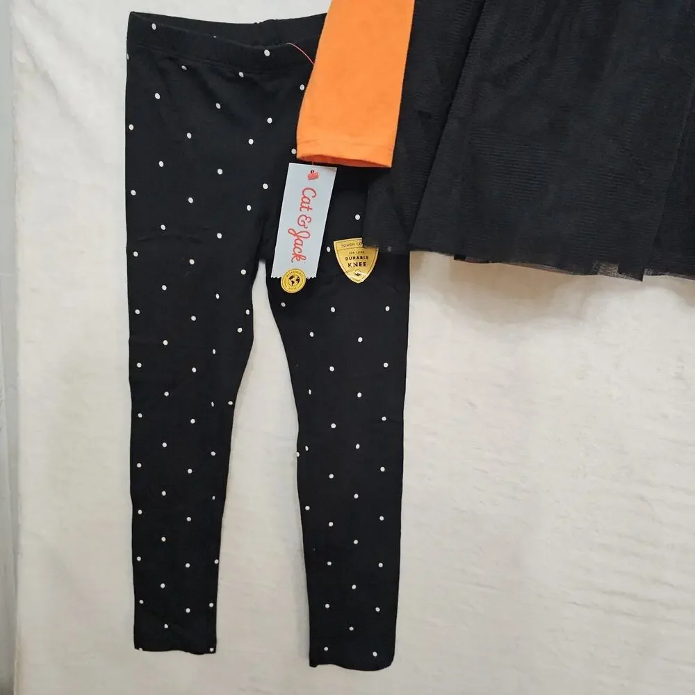 NWT Girls Halloween Set 18M Spook Cute Festive Whimsical Cat Kitten Bat Leggings